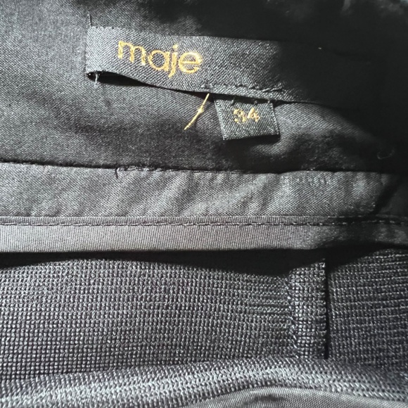 Navy Blue Maje Mini Skirt Size 34 Gold Buttons! - Picture 6 of 6